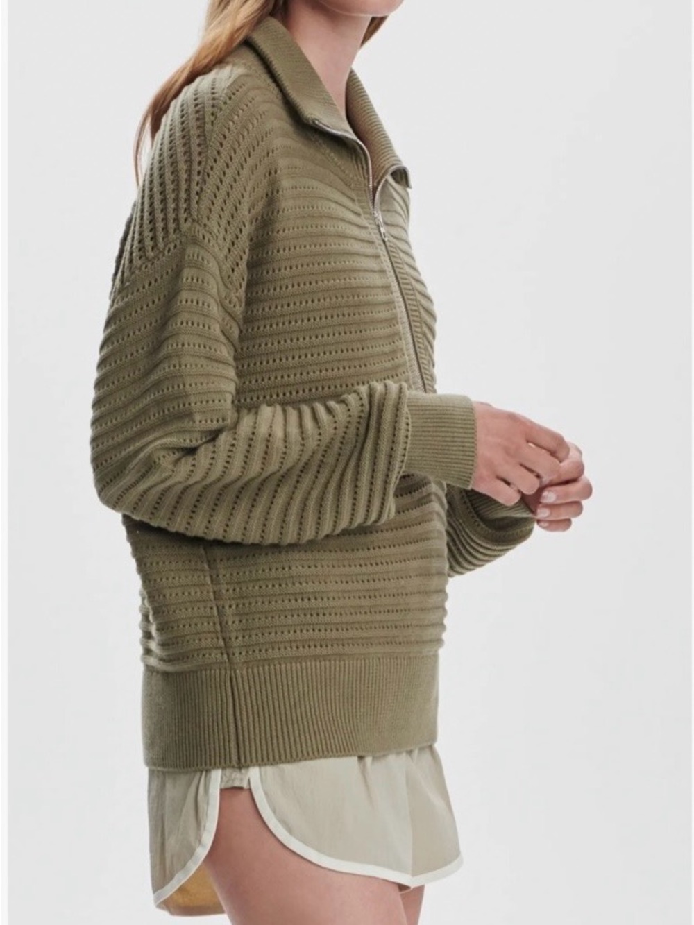Varley Tara Pointelle Half-Zip Sweater - Picture 5 of 7